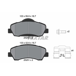 Bremsbelagsatz TEXTAR 2525001, Vorne