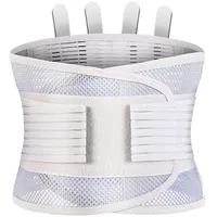 ZFF Rückenbandage Für Die Lendenwirbelsäule Rückenstützgürtel Verstellbare Kompression Atmungsaktiv Für Fitnessstudio Haltung Gewichtheben Arbeit Grau (Size : M/Medium)