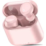 TOZO T6 Mini Bluetooth Kopfhörer 5,3 Kopfhörer Kabellos Bluetooth, 50 Std Tiefer Bass In Ear Ohrhörer mit Ladeetui, APP Steuerung, IPX8 Wasserdicht, ENC Noise Cancelling Kopfhörer - Rosa Gold