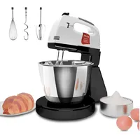 Küchenmaschine, Knetmaschine mit Edelstahl-Rührschüssel, 7-Geschwindigkeiten Einstellung Knetmaschine mit Rührhaken, Knethaken, Schlagbesen (BV1)