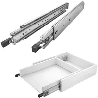 SOTech VarioSlide KV2-200-H76-L1500-EH 1524 mm mit Lock-in/out Einrastfunktion Schwarzer Hebel Schubladenschiene belastbar bis 200 Kg