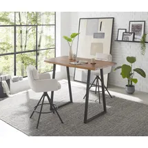 Stolkom Bartisch GOA Massivholz mit Baumkante braun