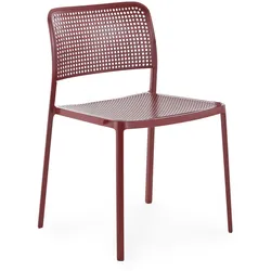 Kartell - Audrey Gartenstuhl, burgunderrot