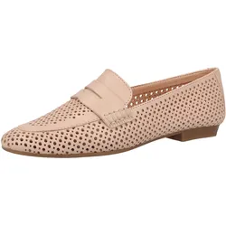 SCAPA Damen Echtleder-Slipper Loafer Sommer-Schuhe Schlupf-Schuhe 1079764-45 Beige - 38