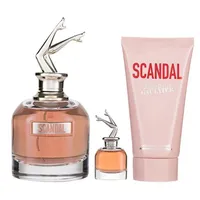 Jean Paul Gaultier Scandal Eau de Parfum 80 ml + Body Lotion 75 ml + Eau de Parfum 10 ml Geschenkset Christmas Edition