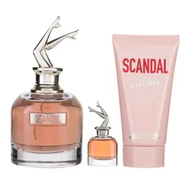 Jean Paul Gaultier Scandal Eau de Parfum 80 ml + Body Lotion 75 ml + Eau de Parfum 10 ml Geschenkset Christmas Edition