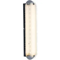LED Design Wand Leuchte Glas Opal Chrom Lampe Wohn Zimmer Beleuchtung Spot Strahler