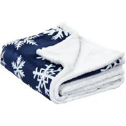 Kuscheldecke ANISE 150 x 200 cm Dunkelblau