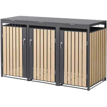 ML-Design Mülltonnenbox 200 x 80 x 116,3 cm bronze