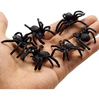 Muzboo Realistische Kunststoff-Spinnen-Spielzeug, Halloween-Streich-Requisiten, kleine Größe, lustige Halloween-Dekoration, 30 Stück