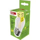 EMOS LED Lampe Edison MiniGlobe, 1,8W Ersatz für 25W Glühbirne, runde Vintage-Glühlampe mit E27 Sockel und Helligkeit 250 lm, Warmweiß 2700 K