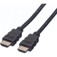 Roline HDMI High Speed Kabel mit Ethernet, TPE, schwarz,