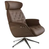 flexlux Relaxsessel Volden 83 x 112 x 125 cm Braun mit verstellbarem Kopfteil