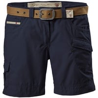 G.I.G.A. DX Damen Shorts Hira, Bermuda mit Gürtel, kurze Hose für Frauen mit praktischen Taschen, navy, 38