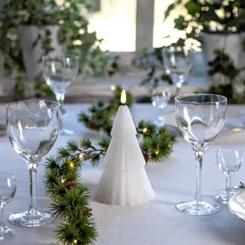 MARELIDA LED Kerze Tannenbaum H: 18 cm weiß