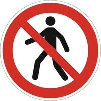 HP Autozubehör Verbotszeichen ASR A1.3/DIN EN ISO 7010 Fußgänger verboten Ku.