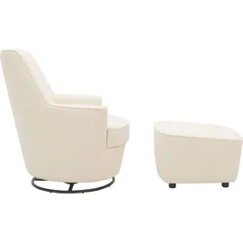 INOSIGN »HETTY, Drehsessel mit Wippfunktion und Hocker; Lesesessel, Armsessel« Set, 2 Stk. tlg. mit Dreh/Wippfunktion, mit Federkern, in Cord und Microfaser