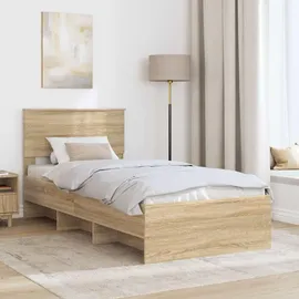 vidaXL Bettrahmen mit Kopfteil Sonoma-Eiche 80 x 200 cm Holzwerkstoff