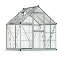 CANOPIA Hybrid Alu silber Polycarbonat 0,7 mm/Dach HKP 4 mm 3,4 m2 inkl. Stahlfundament