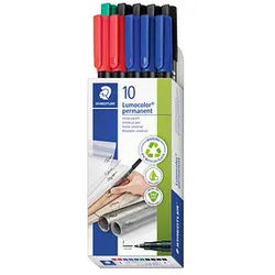 STAEDTLER Lumocolor Folienstifte farbsortiert permanent 10 St.