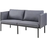 [en.casa] 2-Sitzer-Sofa Kamar 69x158x63 cm Dunkelgrau