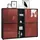 Vladon Cuba V3 130,5 x 105,5 x 35,5 cm Schwarz matt / Bordeaux glänzend