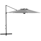 Outsunny Ampelschirm 294 x 294 cm Grau