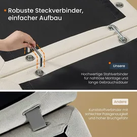 VASAGLE Modulares Sofa, U-förmiger Couch, 7-Sitzer, Schlafsofa mit Fußmodulen, tiefe Sitze - Weiß