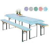 Heimtexland ® Auflagen Set 3-teilig Biertisch Tischdecke Bierbank Polster
