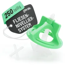 greate 250-teiliges Fliesen Nivelliersystem 2mm - Fliesen Verlegehilfe Set mit 100 Laschen, 100 Hauben & 50 Fugenkreuze - Fliesenverlegehilfe - Fliesenleger Werkzeug