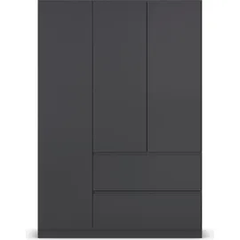 Rauch Drehtürenschrank RAUCH "Kleiderschrank Schrank Garderobe Wäscheschrank COSTA in 3 Breiten", grau (graumetallic), B:136cm H:197cm T:54cm, Holzwerkstoff, Schränke, Drehtürenschrank, viel Platz, grifflose Front und Push-to-Open Funktion MADE IN GERMANY,