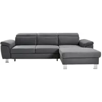 Xora Ecksofa Grau, - 250x167 cm,