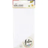 Folia 23402 - Aida-Stoff für Stickarbeiten, weiß, 1 Bogen ca. 50 x 49 cm