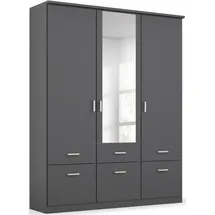 Rauch Kleiderschrank RAUCH "Kleiderschrank Schrank Garderobe deckenhoher Schrank BREMEN", grau (graumetallic), B:136cm H:199cm T:58cm, Holzwerkstoff, Schränke, Kleiderschrank, in vielen Farben und Ausführungen MADE IN GERMANY