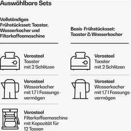 Klarstein Verosteel 1,7 l Silber