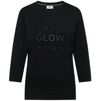 Cecil Shirt mit Glitzer-Wording, - Schwarz,