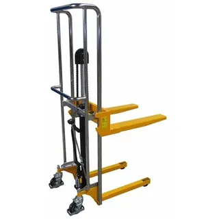 qteck Manuelle Minilifter Single 650mm Gabellänge 85-1500mm Hubhöhe mit 400kg Hubkraft