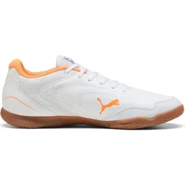 Puma Truco IV IN Herren White/Orange Glow/Vibrant Silver 42,5