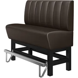 Gastro Hochbank | Braun | B:H 100 x 133 cm | Gestreift | Leder | Bistro Hochbank, Thekenbank