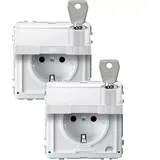 Merten Schuko-Steckdose Aquadesign Polarweiß 1 St.