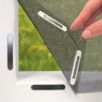 Hoberg Fenster-Fliegengitter mit innovativer Magnetbefestigung | Fliegennetz bis zu 150 x 130 cm individuell zuschneidbar, kein Bohren oder Schrauben | Moskitonetz anbringen mit 16 Magneten [Schwarz]