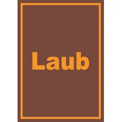 Laub Mülltrennung Schild mit Text hochkant A5 (148x210mm)