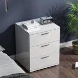 Vicco Nachtschrank Marseille 46,2 x 42 x 60 cm Weiß Hochglanz
