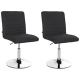 CLP 2er Set Esszimmerstuhl Elvas Stoff schwarz