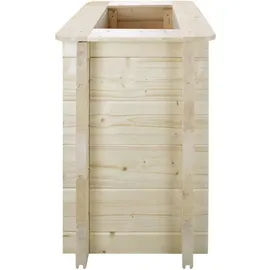 TIMBELA Hochbeet 58 x 38 x 57 cm Beige