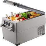 35L Autokühlschrank Kompressorkühlbox Edelstahl Urlaub Isolierbox Mini Kühlschrank Kühlbox Auto und Steckdose - Vevor