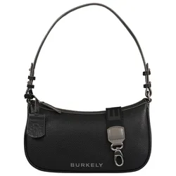 Henkeltasche BURKELY "BURKELY Taschen Leder", Damen, Gr. one size, schwarz, Leder, Taschen