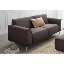 Home Affaire 2,5-Sitzer HOME AFFAIRE "Janek Scandic Design, elegant und zeitlos", grau (stone), B:193cm H:81cm T:90cm, Struktur fein ( 100% Polyester);Struktur weich (92% Polyester, 8% Nylon);Struktur fein ( 100% Polyester), Sofas, mit Federkern und Keder in