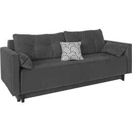 Collection AB Schlafsofa Mikrofaser 2-Sitzer Grau