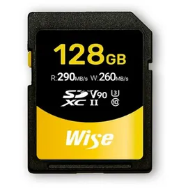 Wise SDXC UHS-II V90 128GB R:290MBs / W:260MBs WI-SD-N128